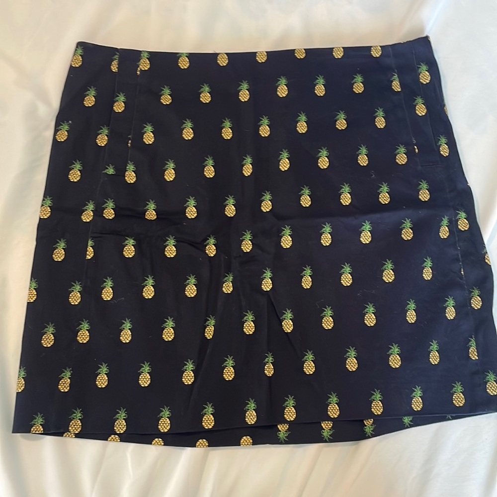 Jcrew Navy Pineapple Skirt